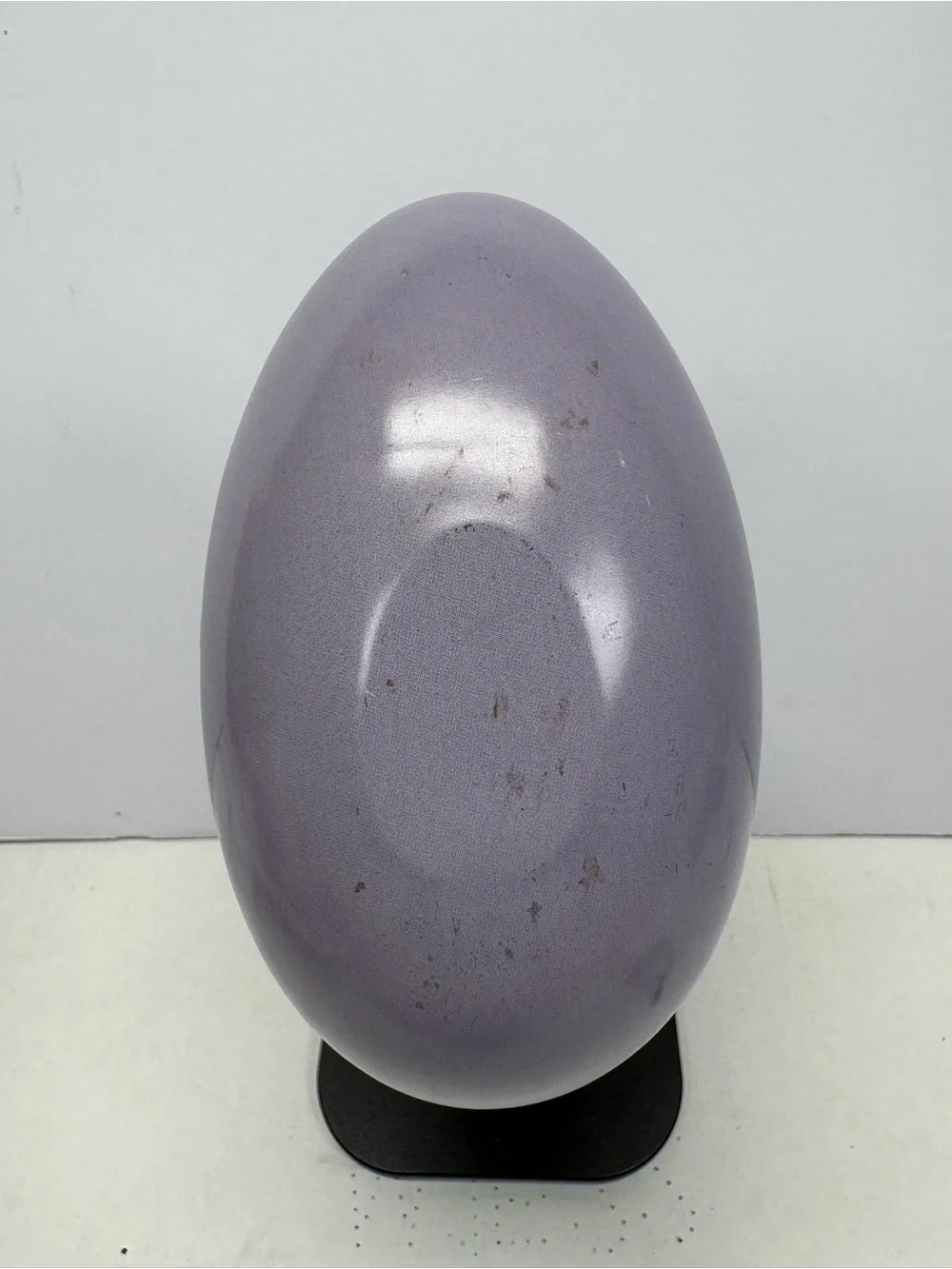 Metal Easter Egg Tin, Lavender Egg, Victorian Illustration - Young Boy with Eggs